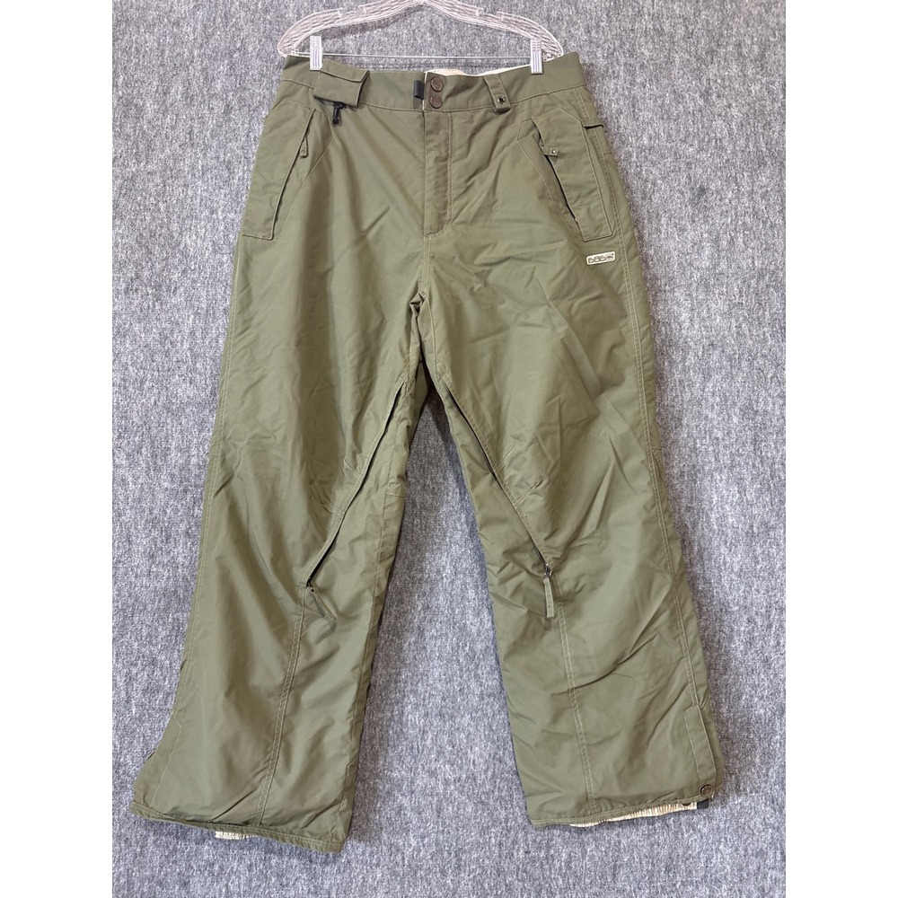 686 Mannual Mens Large Olive Green Snowboard Ski Pants Technical Outerwear